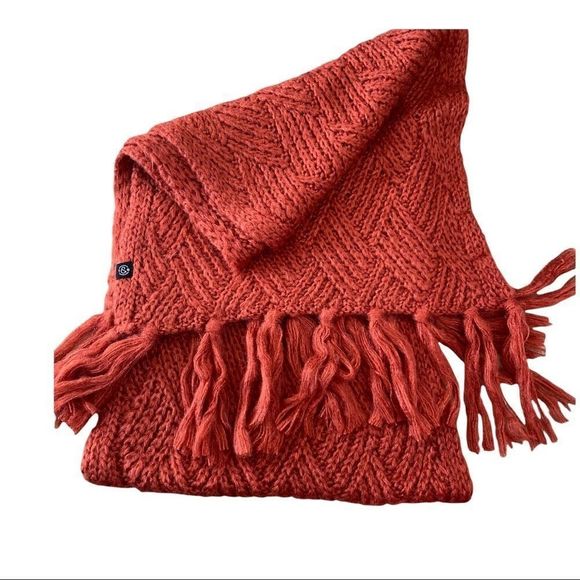 Treasure & Bond Fringe Stitch Scarf rust BNWT - Picture 2 of 5